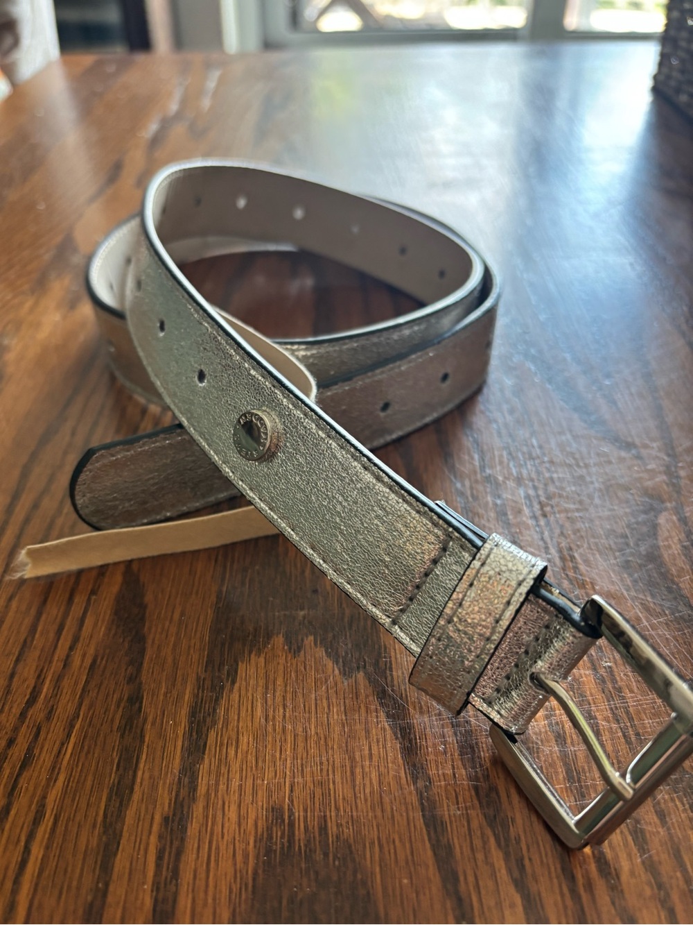 ♥️2 for $20♥️- Coastal Cowgirl Inspired Metallic Silver Leather Belt